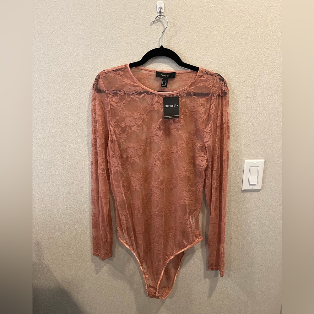 NWT long sleeve lace body suit